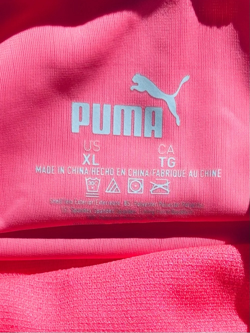 Puma Pink Girls' One-Piece Swimsuit XL